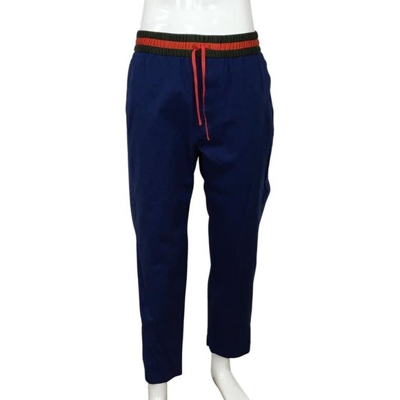 Gucci Other - Gucci Men's Print Logo Band Trousers Jogger Pants Blue Sz 52 DM21